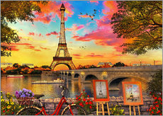 Autocolante decorativo  Paris Sunset - Dominic Davison