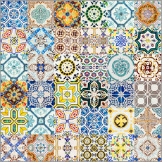 Autocolante decorativo  Parede de azulejos, Lisboa - Radu Bercan