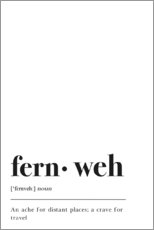 Quadro em acrílico  Fernweh, definição (inglês) - Pulse of Art