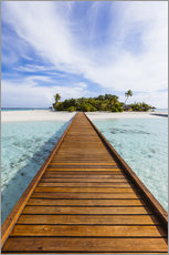 Póster Jetty to dream island in the Maldives