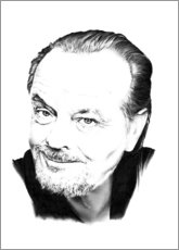 Quadro em acrílico  Jack Nicholson Portrait minimal - Dirk Richter
