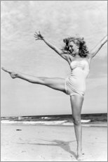 Quadro em acrílico  Marilyn na praia - Celebrity Collection