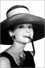 Quadro em plexi-alumínio  Audrey Hepburn em roupa de verão - Celebrity Collection