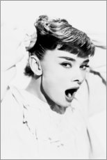 Póster  Bocejando Audrey Hepburn - Celebrity Collection