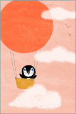 Quadro em tela  Pinguim sonho - Julia Reyelt