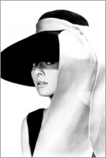 Póster Audrey Hepburn no chapéu