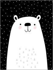 Quadro em acrílico  Urso polar legal - Victoria Borges