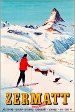 Quadro em tela  Zermatt - Vintage Travel Collection