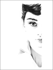 Quadro em acrílico  Hab-Portrait Audrey Hepburn - Dirk Richter
