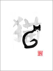 Quadro em acrílico  Gato japonês - Péchane
