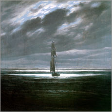 Autocolante decorativo  Seascape in the Moonlight - Caspar David Friedrich