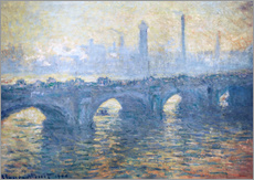 Autocolante decorativo  River Thames in London, Waterloo Bridge - Claude Monet