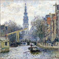 Quadro em plexi-alumínio  Canal a Amsterdam - Claude Monet