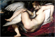 Autocolante decorativo  Leda and the Swan - Peter Paul Rubens