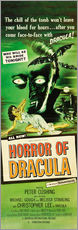 Quadro em plexi-alumínio  HORROR of Dracula, Melissa Stribling, Christopher Lee 1958