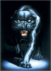 Quadro em plexi-alumínio  Black Panther - Adrian Rigby