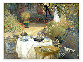 Póster O almoço (Jardim de Monet em Argenteuil)