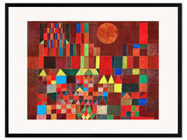 Impressão artística com moldura  Castelo e sol - Paul Klee