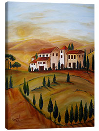 Quadro em tela  Sunrise in Tuscany - Christine Huwer