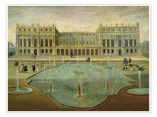 Póster Chateau de Versailles from the Garden Side