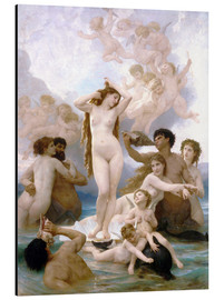 Quadro em alumínio  O Nascimento de Vênus - William Adolphe Bouguereau