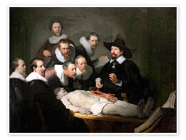 Póster  A Lição de Anatomia do Dr. Tulp - Rembrandt van Rijn