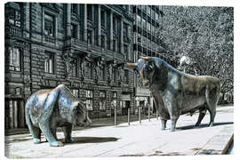 Quadro em tela  Bear &amp; bull, Frankfurt - Joachim G. Pinkawa