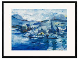 Impressão artística com moldura  Lago de Lucerna - Lovis Corinth