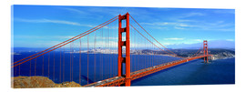 Quadro em acrílico  Ponte Golden Gate de cima - Ric Ergenbright
