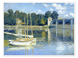 Póster  The Bridge at Argenteuil - Claude Monet