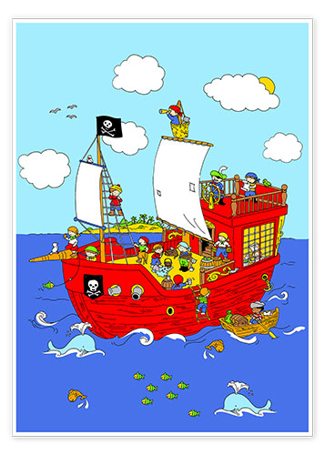 Póster pirate ship scene
