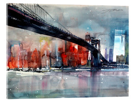 Quadro em acrílico  New York, Brooklyn Bridge IV - Johann Pickl