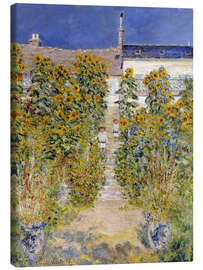 Quadro em tela  The Artist's Garden at Vetheuil - Claude Monet