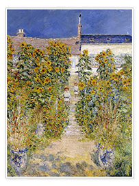 Póster  The Artist's Garden at Vetheuil - Claude Monet