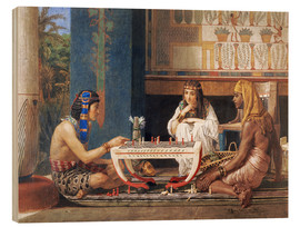 Quadro de madeira  Egyptian Chess Players - Lawrence Alma-Tadema