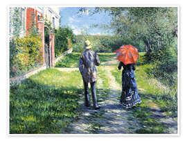 Póster  The Path Uphill - Gustave Caillebotte