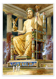 Póster  Statue of Zeus at Oympia - English School