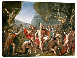 Quadro em tela  Leonidas on the Thermopylae - Jacques-Louis David
