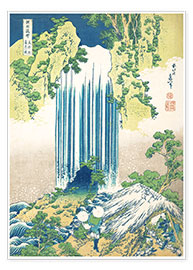 Póster  A cascata de Yoro na província de Mino - Katsushika Hokusai