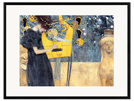 Impressão artística com moldura  A música - Gustav Klimt