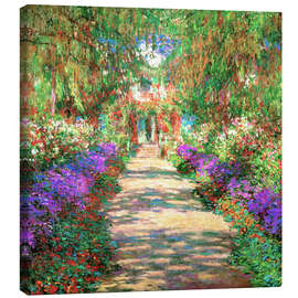 Quadro em tela  Um Caminho no Jardim de Monet - Claude Monet