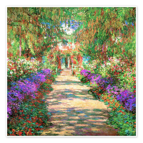 Póster Um Caminho no Jardim de Monet