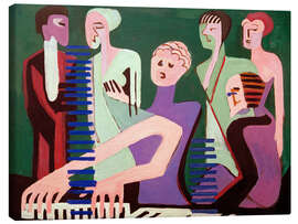 Quadro em tela  Cantor ao piano - Ernst Ludwig Kirchner