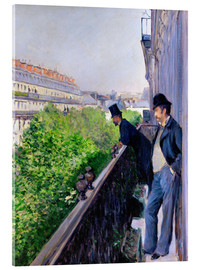 Quadro em acrílico  Balcony on Boulevard Haussmann - Gustave Caillebotte