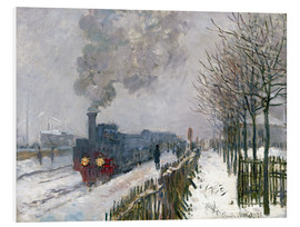 Quadro em PVC  Comboio na neve - Claude Monet