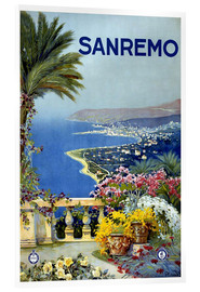 Quadro em acrílico  Sanremo, Itália - Vintage Travel Collection