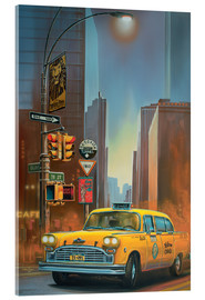 Quadro em acrílico  Yellow Cab em Nova York - Georg Huber