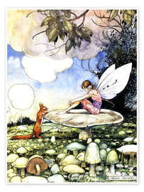 Póster  Fairy and squirrel