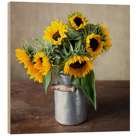 Quadro de madeira  Sunflowers 01 - Nailia Schwarz