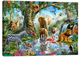 Quadro em tela  O paraíso dos animais - Adrian Chesterman